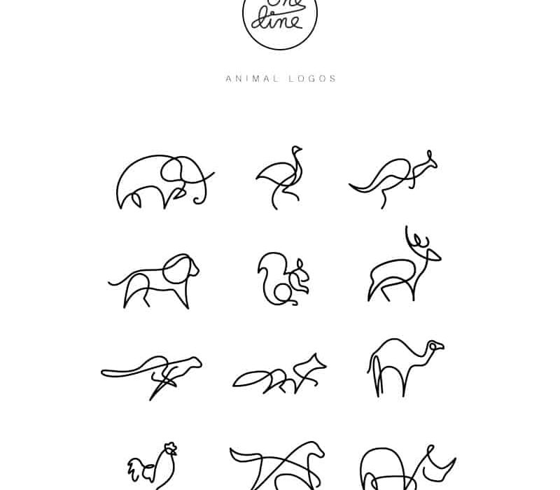 desenhos minimalistas animais differantly featured