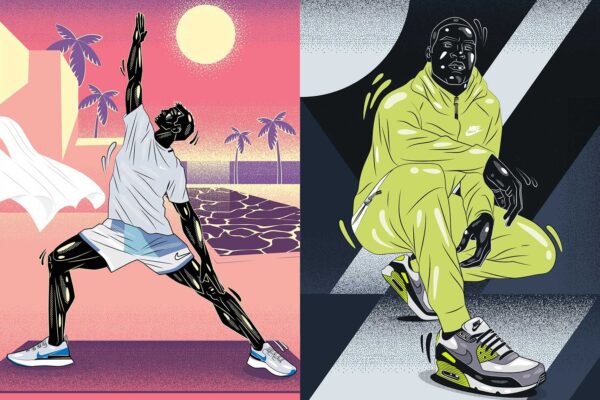Ilustrações de apps da Nike